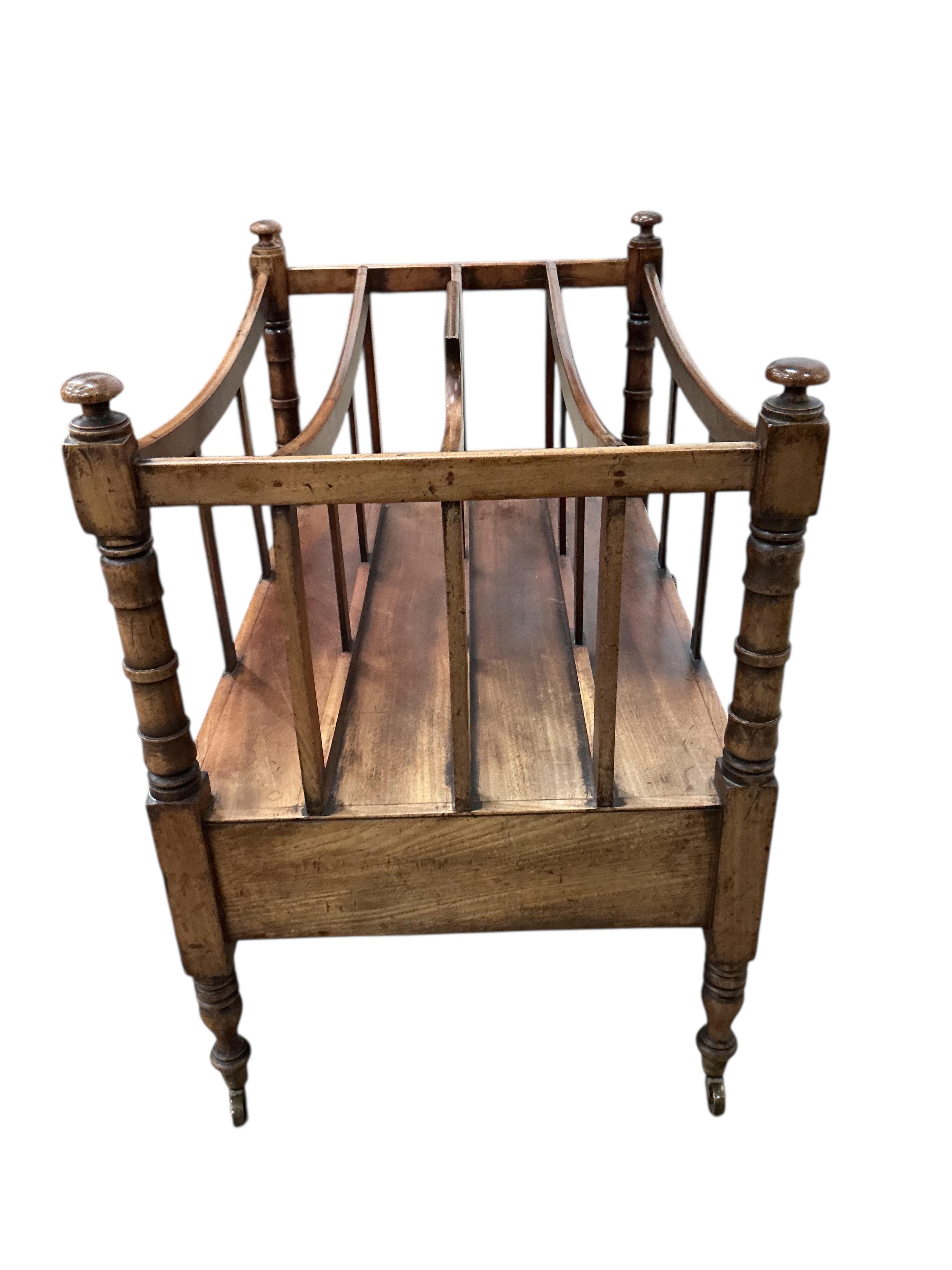 A Regency mahogany four division Canterbury, width 50cm, depth 35cm, height 50cm